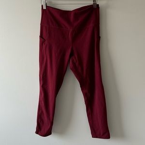 Head Red Cropped Workout Leggings